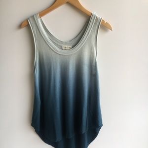 NWOT Silence + noise Teal Ombre Dip Dye Knit Tank